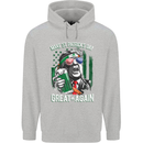 St Patricks Day Great Again Donald Trump Mens 80% Cotton Hoodie Sports Grey