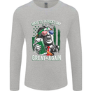 St Patricks Day Great Again Donald Trump Mens Long Sleeve T-Shirt Sports Grey