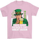 St Patricks Day Great Again Donald Trump Mens T-Shirt Cotton Gildan Light Pink