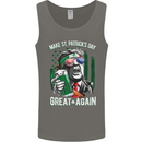 St Patricks Day Great Again Donald Trump Mens Vest Tank Top Charcoal