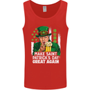 St Patricks Day Great Again Donald Trump Mens Vest Tank Top Red