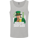 St Patricks Day Great Again Donald Trump Mens Vest Tank Top Sports Grey