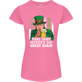 St Patricks Day Great Again Donald Trump Womens Petite Cut T-Shirt Azalea