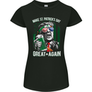 St Patricks Day Great Again Donald Trump Womens Petite Cut T-Shirt Black