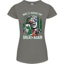 St Patricks Day Great Again Donald Trump Womens Petite Cut T-Shirt Charcoal