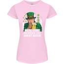 St Patricks Day Great Again Donald Trump Womens Petite Cut T-Shirt Light Pink