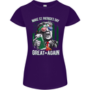 St Patricks Day Great Again Donald Trump Womens Petite Cut T-Shirt Purple