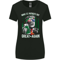 St Patricks Day Great Again Donald Trump Womens Wider Cut T-Shirt Black