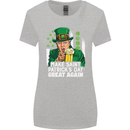 St Patricks Day Great Again Donald Trump Womens Wider Cut T-Shirt Sports Grey