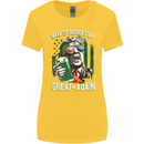 St Patricks Day Great Again Donald Trump Womens Wider Cut T-Shirt Yellow