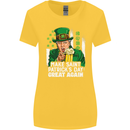 St Patricks Day Great Again Donald Trump Womens Wider Cut T-Shirt Yellow