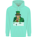 St Patricks Day I Want You to Drink Alcohol Mens 80% Cotton Hoodie Peppermint