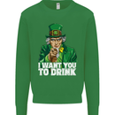 St Patricks Day I Want You to Drink Alcohol Mens Sweatshirt Jumper Irish Green