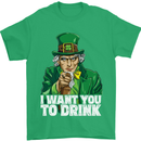 St Patricks Day I Want You to Drink Alcohol Mens T-Shirt Cotton Gildan Irish Green