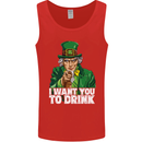 St Patricks Day I Want You to Drink Alcohol Mens Vest Tank Top Red