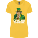 St Patricks Day I Want You to Drink Alcohol Womens Wider Cut T-Shirt Yellow