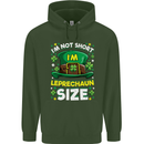 St Patricks Day I'm Leprechaun Sized Funny Childrens Kids Hoodie Forest Green