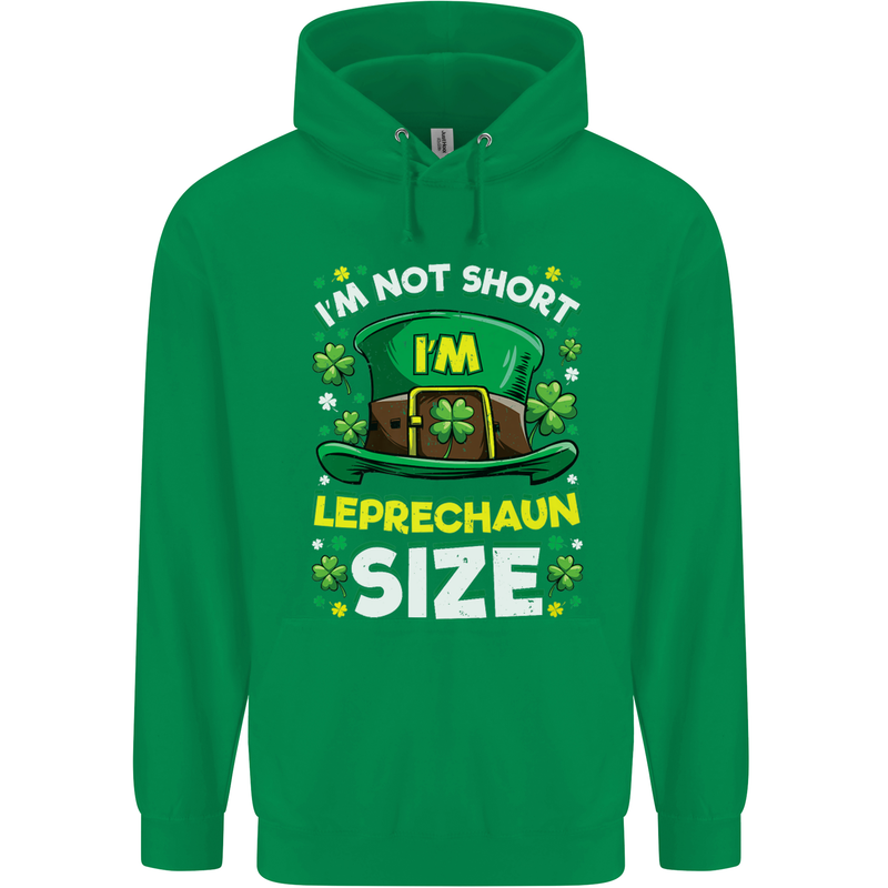 St Patricks Day I'm Leprechaun Sized Funny Childrens Kids Hoodie Irish Green