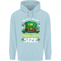 St Patricks Day I'm Leprechaun Sized Funny Childrens Kids Hoodie Light Blue