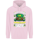 St Patricks Day I'm Leprechaun Sized Funny Childrens Kids Hoodie Light Pink