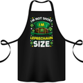 St Patricks Day I'm Leprechaun Sized Funny Cotton Apron 100% Organic Black