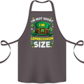 St Patricks Day I'm Leprechaun Sized Funny Cotton Apron 100% Organic Dark Grey