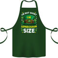 St Patricks Day I'm Leprechaun Sized Funny Cotton Apron 100% Organic Forest Green