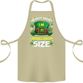 St Patricks Day I'm Leprechaun Sized Funny Cotton Apron 100% Organic Khaki