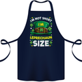 St Patricks Day I'm Leprechaun Sized Funny Cotton Apron 100% Organic Navy Blue