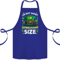 St Patricks Day I'm Leprechaun Sized Funny Cotton Apron 100% Organic Royal Blue