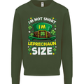 St Patricks Day I'm Leprechaun Sized Funny Kids Sweatshirt Jumper Forest Green