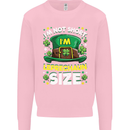 St Patricks Day I'm Leprechaun Sized Funny Kids Sweatshirt Jumper Light Pink