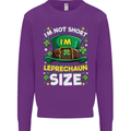 St Patricks Day I'm Leprechaun Sized Funny Kids Sweatshirt Jumper Purple