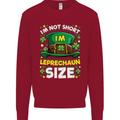 St Patricks Day I'm Leprechaun Sized Funny Kids Sweatshirt Jumper Red