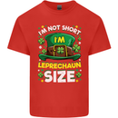 St Patricks Day I'm Leprechaun Sized Funny Kids T-Shirt Childrens Red