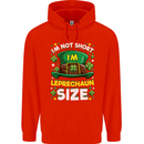 St Patricks Day I'm Leprechaun Sized Funny Mens 80% Cotton Hoodie Bright Red