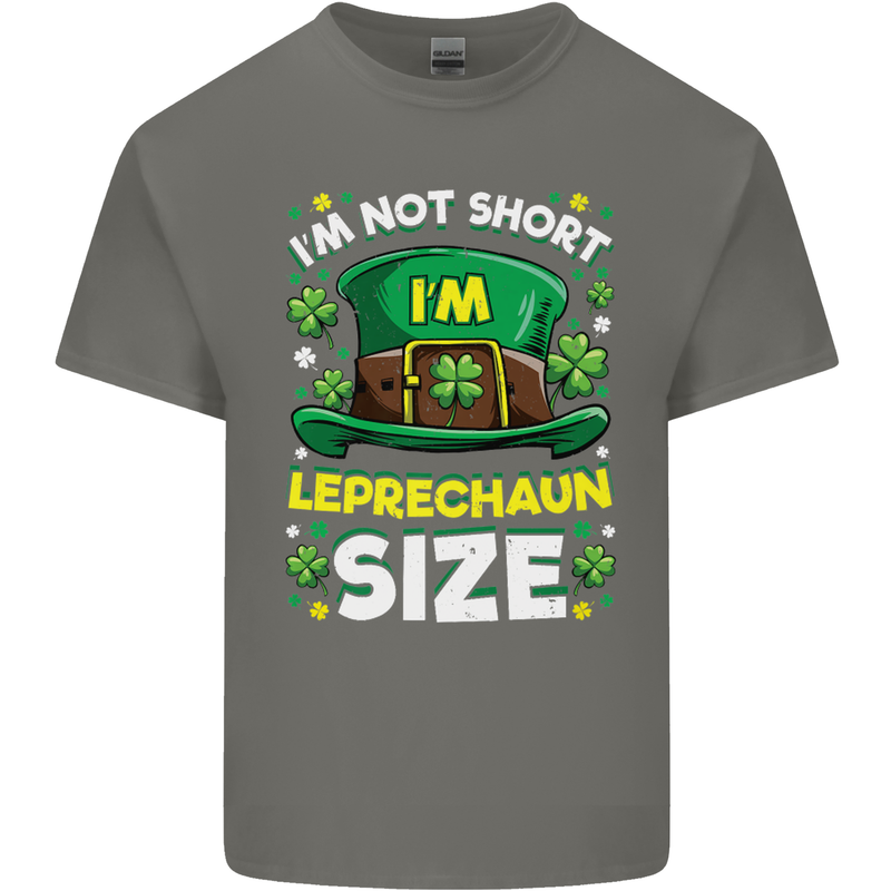 St Patricks Day I'm Leprechaun Sized Funny Mens Cotton T-Shirt Tee Top Charcoal