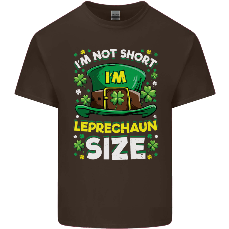 St Patricks Day I'm Leprechaun Sized Funny Mens Cotton T-Shirt Tee Top Dark Chocolate
