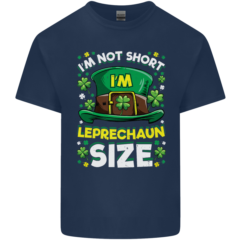 St Patricks Day I'm Leprechaun Sized Funny Mens Cotton T-Shirt Tee Top Navy Blue