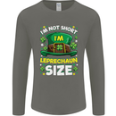 St Patricks Day I'm Leprechaun Sized Funny Mens Long Sleeve T-Shirt Charcoal