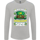 St Patricks Day I'm Leprechaun Sized Funny Mens Long Sleeve T-Shirt Sports Grey