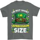 St Patricks Day I'm Leprechaun Sized Funny Mens T-Shirt Cotton Gildan Charcoal