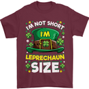St Patricks Day I'm Leprechaun Sized Funny Mens T-Shirt Cotton Gildan Maroon