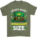 St Patricks Day I'm Leprechaun Sized Funny Mens T-Shirt Cotton Gildan Military Green