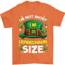 St Patricks Day I'm Leprechaun Sized Funny Mens T-Shirt Cotton Gildan Orange