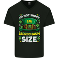 St Patricks Day I'm Leprechaun Sized Funny Mens V-Neck Cotton T-Shirt Black