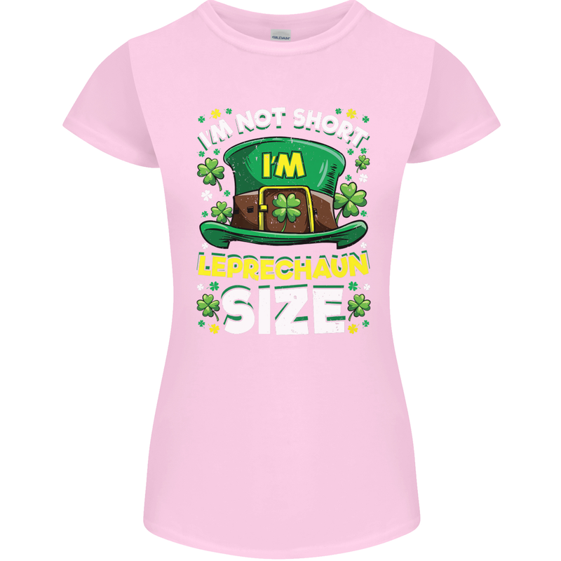 St Patricks Day I'm Leprechaun Sized Funny Womens Petite Cut T-Shirt Light Pink