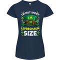 St Patricks Day I'm Leprechaun Sized Funny Womens Petite Cut T-Shirt Navy Blue