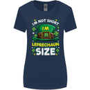 St Patricks Day I'm Leprechaun Sized Funny Womens Wider Cut T-Shirt Navy Blue