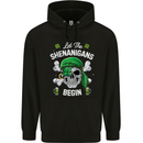 St Patricks Day Let the Shenanigans Begin Childrens Kids Hoodie Black